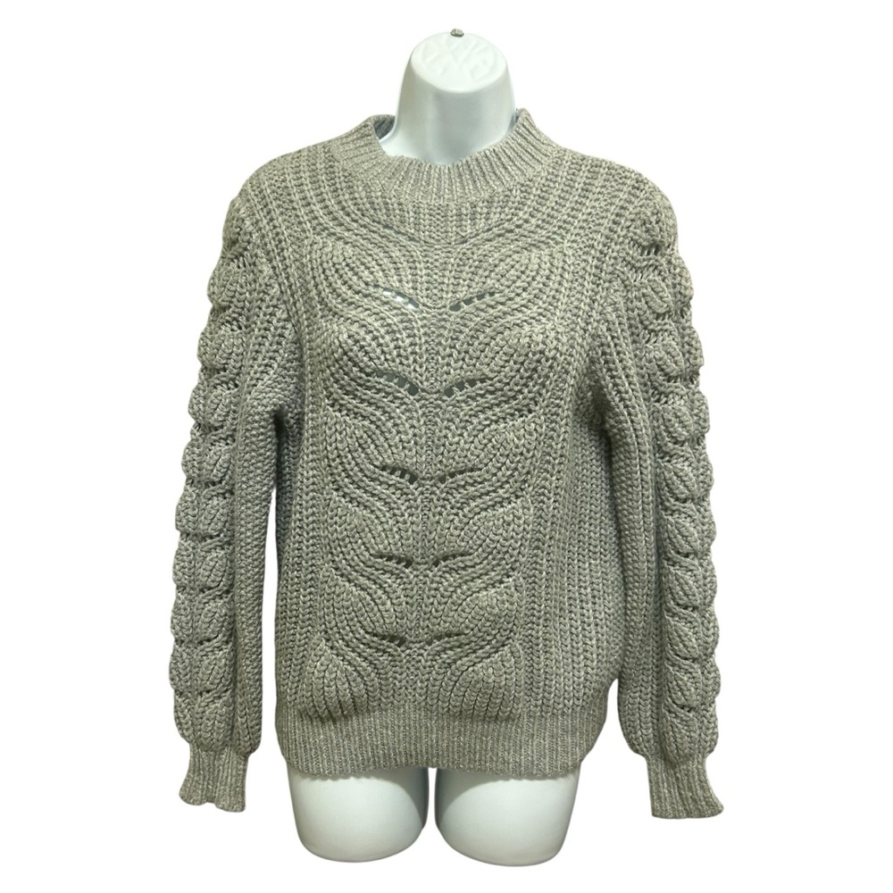 LOGG by H&M  Cable Knit Sweater Top Gray  Size S